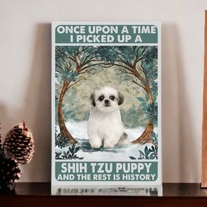 Puppy Metal Tin Sign